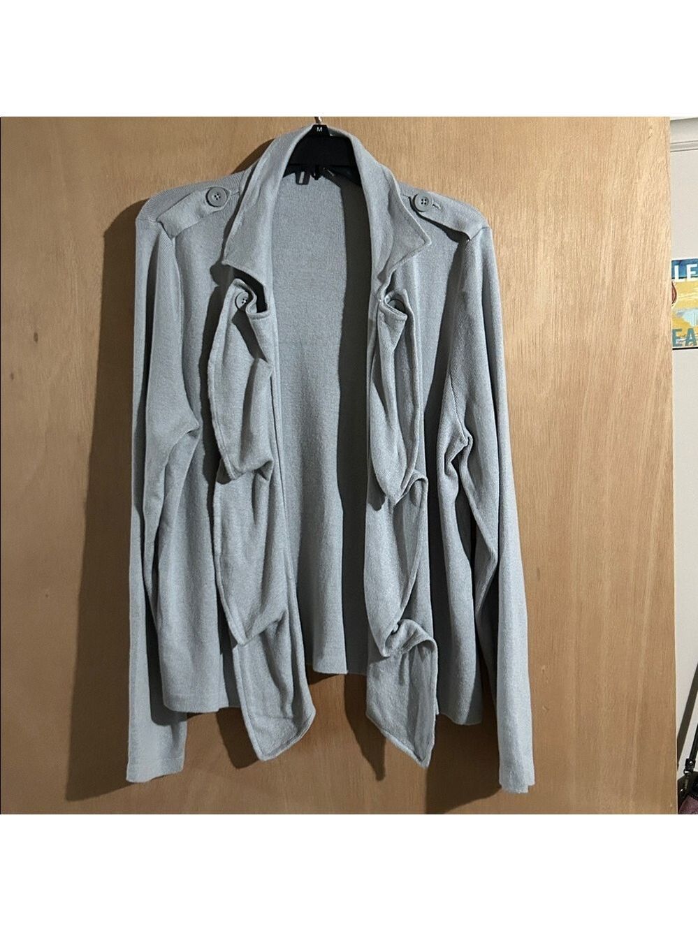 CAbi Soft Gray Knit Cardigan